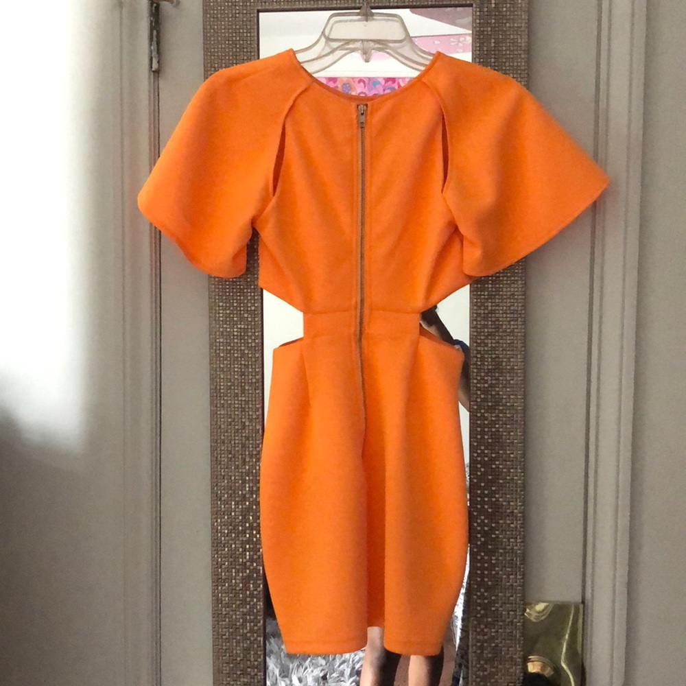 ORANGE RUFFLE DRESS - Picture 2 of 2